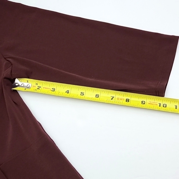 Coldwater Creek Brown 3/4 Length Sleeves Knee Length Pencil Dress Petite Sz 14P - Picture 10 of 11